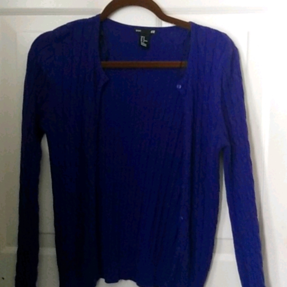 Blue cardigan